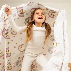 CGK Linens Soft Microfiber Twin/Full Sheet Set - Fun Rainbow, Princess & Sports Prints - 4-Piece Set for Active Sleepers - Deep Pocket Fit - Machine Washable