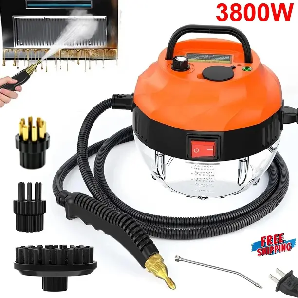 Portable 3800W High-Pressure Steam Cleaning Machine, US Version with Multi Accessories - for Home Improvement, Kitchen Fixtures, Car Interior Cleaning, Quick Car Detailing