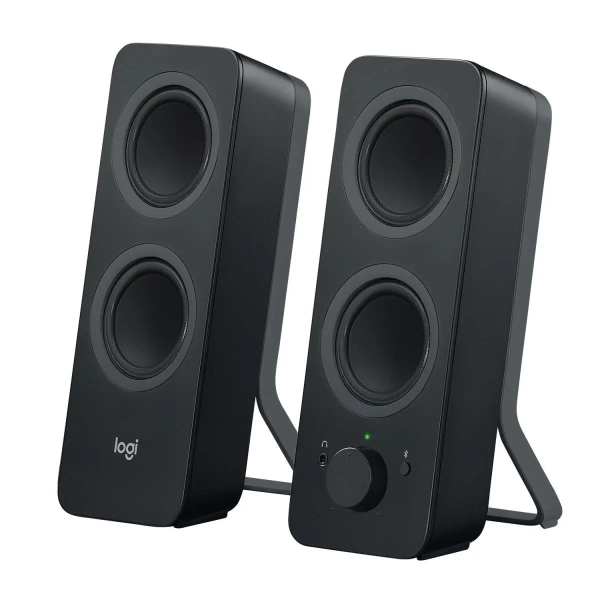 Logitech 2.0 Multi-Device Bluetooth Wireless Stereo Bass Speaker - Black (Model 980-001294), 10W Peak Home Entertainment Audio Accessory with 3.5mm Input for Smartphones, Televisions, Computers, Bass Speakers