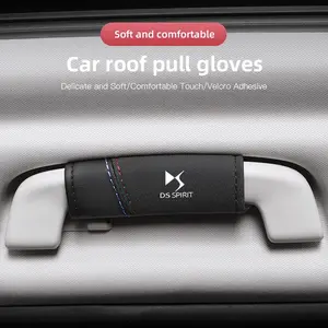 2Pcs Car Suede Leather Roof Handle Protective Cover For DS SPIRIT DS3 DS4 DS4S DS5 5LS DS6 DS7 DS9 WILD RUBIS E-Tense DIVINEDS