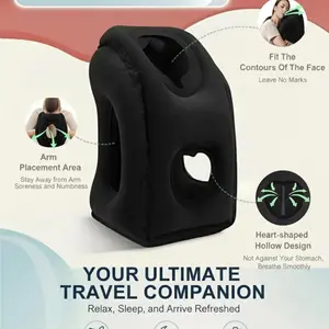Upgrade Inflatable Travel Pillow, Air Cushion Neck Head Support Pad, Neck Support for Plane, Car, Office Napping, Comfortable Resting Pad