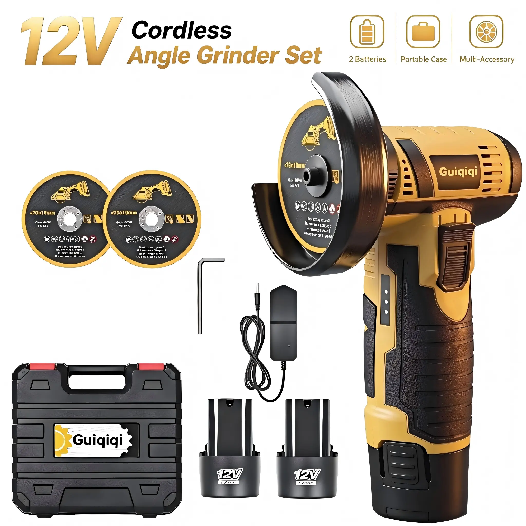 Mini Wireless Angle Grinder with Lithium Cells, 19500 RPM Electric Tool for Multi-Materials Polishing Tasks, Includes 1 Battery Pack, Precision Tool for Metal, Wood, Stone (Great Gift Option)