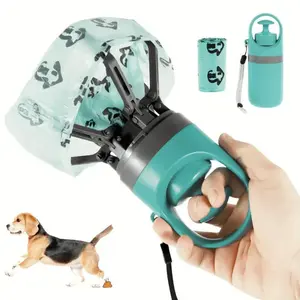 Portable Dog Poop Scooper with Built-in Waste Bag Dispenser - Outdoor Pet Gear for Easy Cleanup