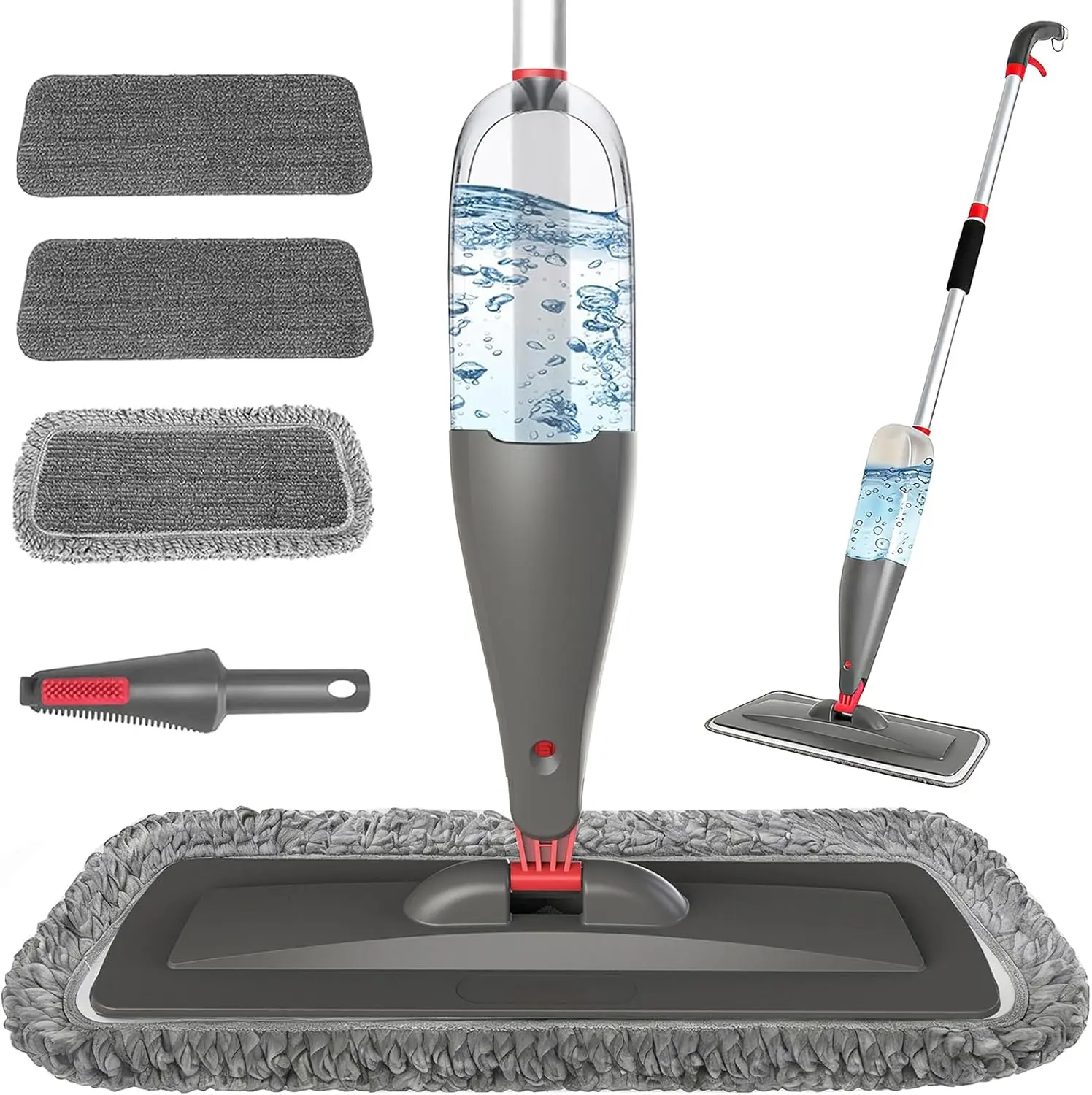 CLDREAM Spray Mop for Floor Cleaning with 3Pcs Washable Pads | Wet Dry Use Microfiber Mop | 27 Oz Refillable Bottle for Kitchen Hardwood Floor Wood Laminate Ceramic Tiles Dust Cleaning