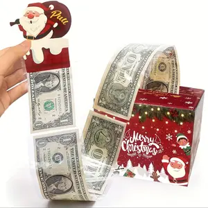 Mery Christmas Money PullOut Gift Box - Fun Surprise Cash Holder for Friends, Wives, Sisters, Holiday Party Accessory Decorations Supplies Ornaments
