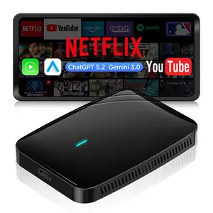 ATOTO CB4 Wireless CarPlay Adapter--Built-in Android System,  Wireless Adapter Compatible with Wired Factory CarPlay & Android Auto, Support for YouTube/Netflix