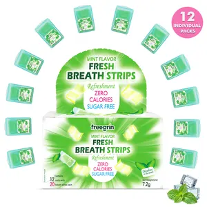 Freegrin Freshburst Pocketpaks Breath Strips for Oral Care Mint