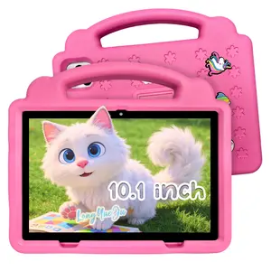 10.1-inch Android Educational Tablet with Protective Case, Multiple Smart Apps, 5G Wi‑Fi, Parental Control and Safe Internet Browsing, No Adapter Included, Blue/Pink/Orange/Green Kids' Tablet, Ideal Holiday and Birthday Gift