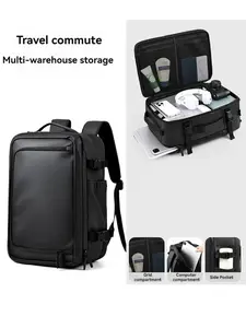 Men's Multifunctional Business Shoulder Bag, 17 Inch Large Capacity Waterproof Travel Backpack, Crossbody Laptop Bag
