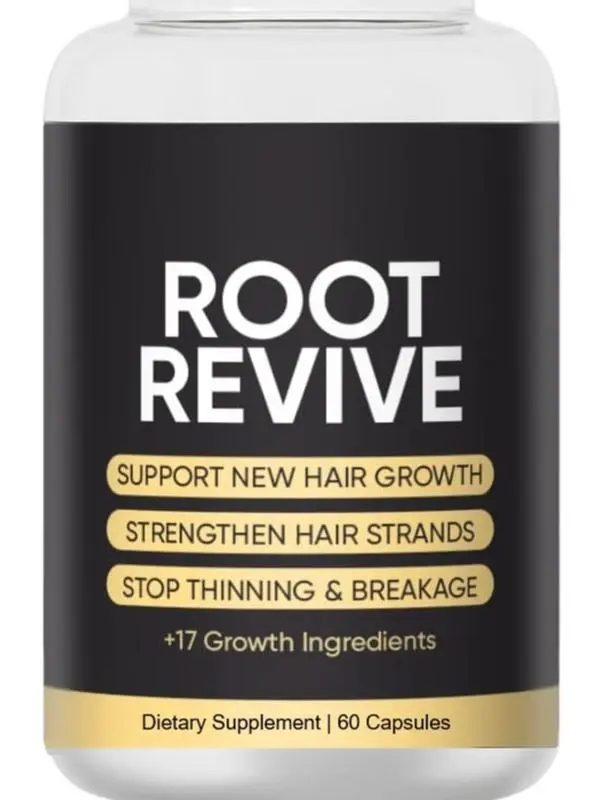 Root Revive Hair Growth Formula with Biotin, Vitamins and Herbal Blend - Made in the USA (60 Capsules)
