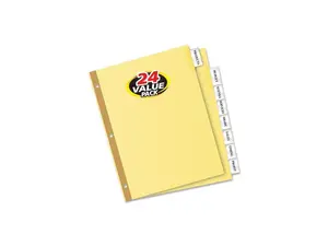Avery 11115 Avery Worksaver Insertable Dividers Value Pack Print-on - 8 Tab(s)/Set, 24Sets/ Box - Clear, Buff Tab