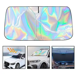 UV-Reflective Car Sun Shade Cover Rear Windshield Sun Protection Sunshade Heat-Isolation Car Privacy Curtains Foldable Storage