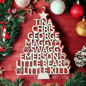 Personalized Christmas Tree Ornament No Limit on Names Decoration