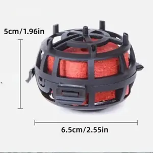 Automatic flip fishing rig with 6-hook bait cage - Sturdy ABS bait cage with carbon steel flip hooks, suitable for carp, silver carp - Black, ready-to-use fishing equipment, bait cage-like structure, durable fishing rig，bait casters