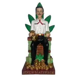 Jesus Malverde 12" Inches Tall 6222-12** Malverde Sinaloa Estatua Brand New Religious Decor - Mg