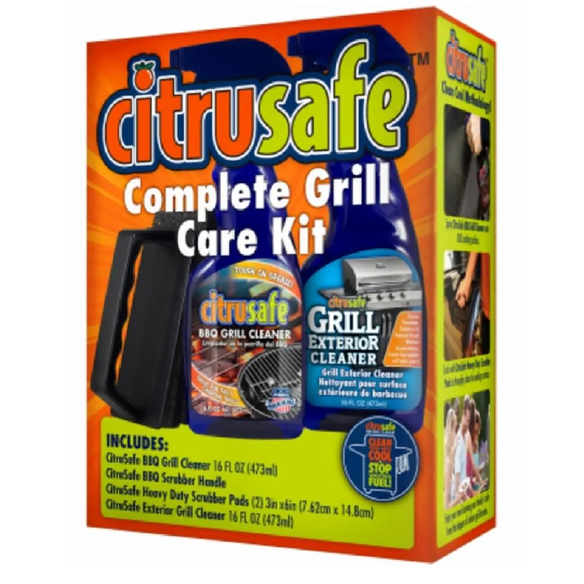 212 MAIN Heavy-Duty 3-Piece Grill Care Kit - Cleaning Brush, 16oz & 23oz Grill Cleaner for Household Electric Kitchen Appliances