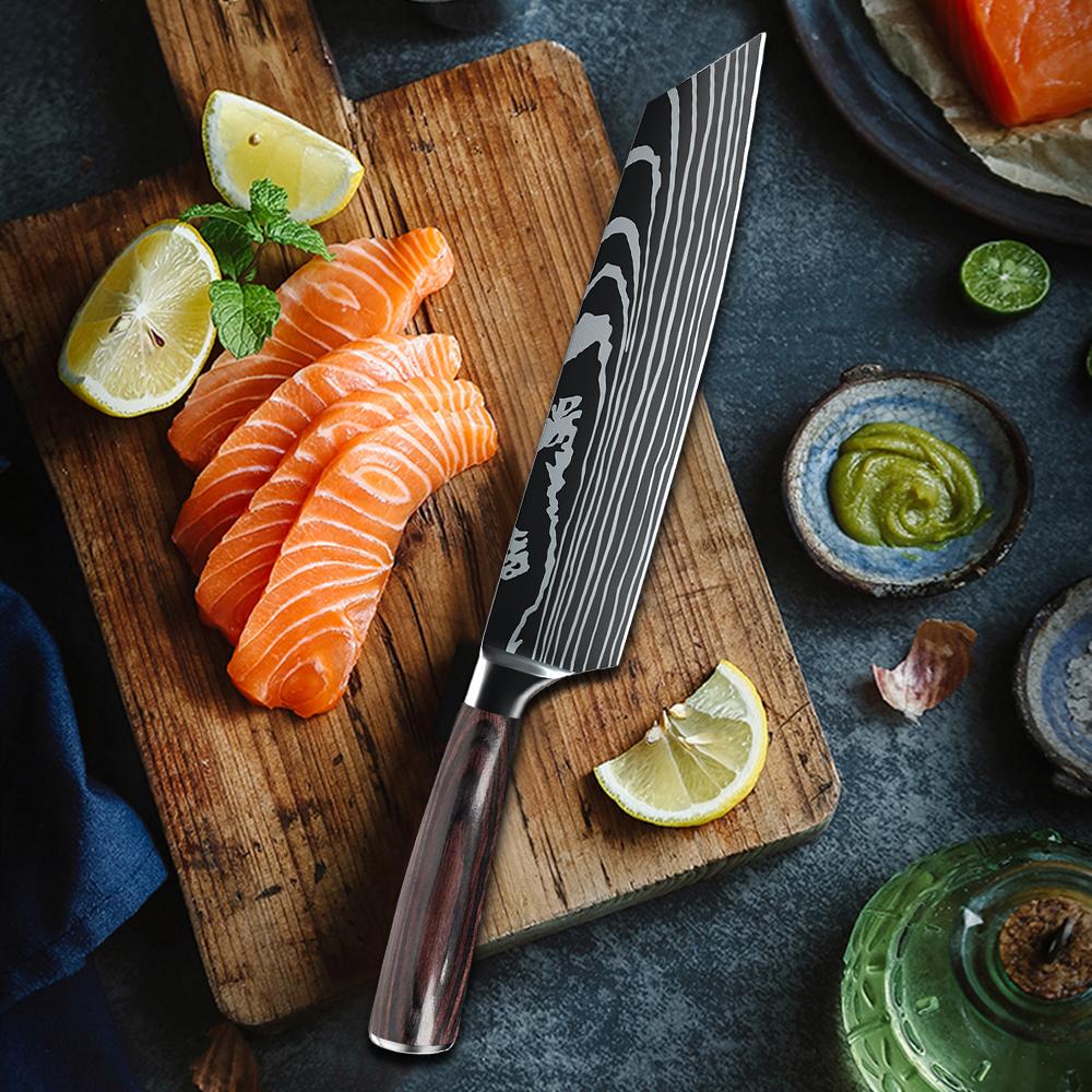 8 inch Kitchen knife High Carbon Steel Hand Forged Chef Knife Sharp Meat Vegetable Chopper Professional Kitchen Cooking Knife