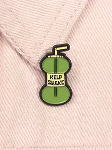 SpongeBob SquarePants Comedy Animation Animated Series Enamel Pin Kelp Shake Seaweed Juice Drink Metal Brooch Lapel Backpack Badge Fashion Jewelry Accessories Gift for Friends