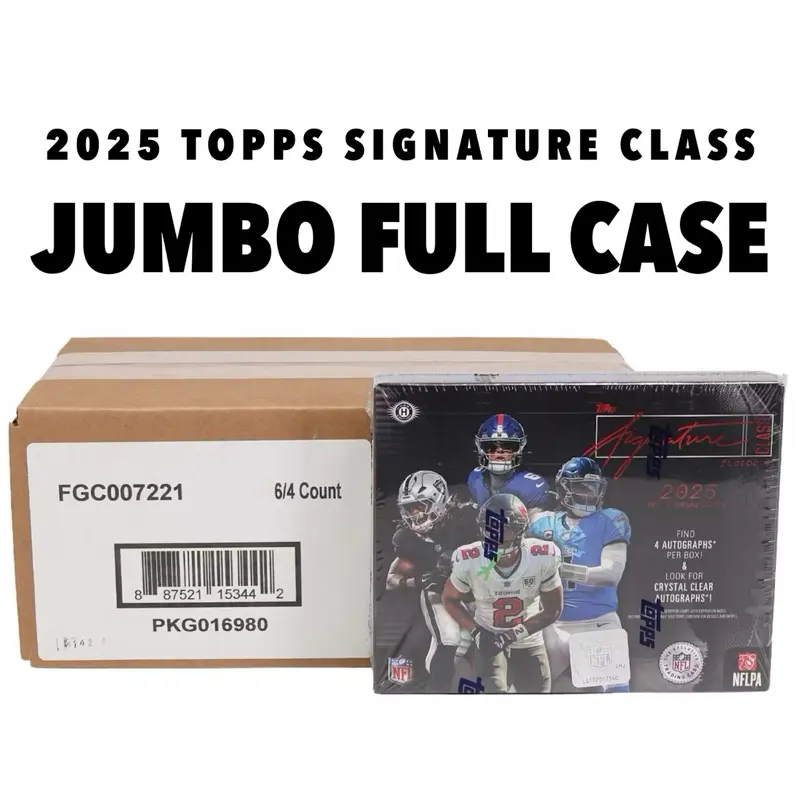 2025 Topps Signature Class Jumbo Football Hobby 6 Box Sealed Case