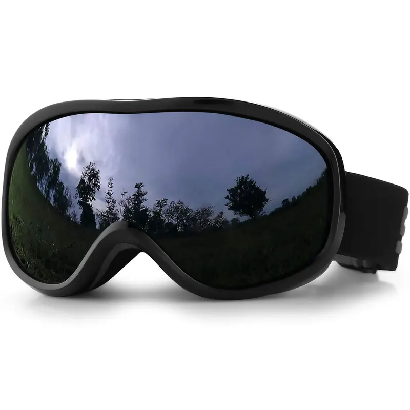 MARISUN Unisex Sports Ski Goggles - TPU Winter Sports Gear with Mirror Double-Lens, 100% UV Shield, Adjustable Band, Windproof Anti-Fog Design for Outdoor Skiing