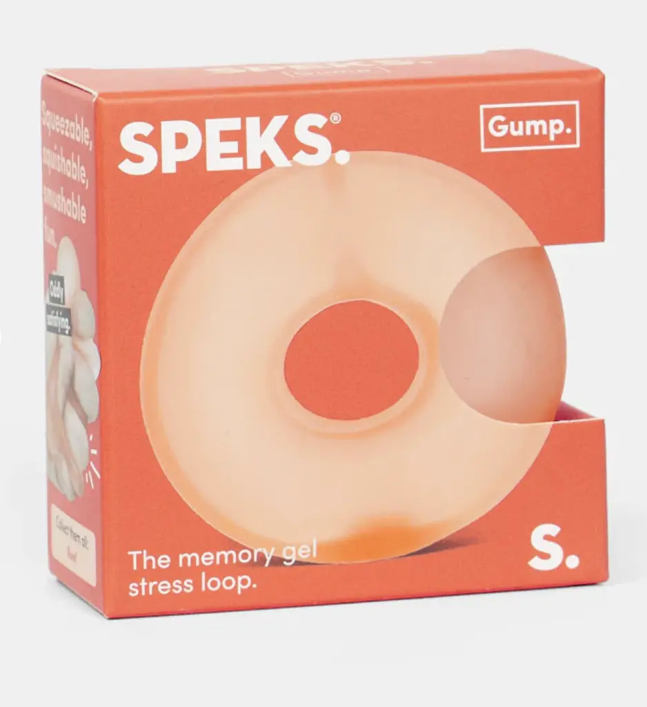 SPEKS Orange Donut Fidget Toy - Soft Unisex Speks Fidget Sensory Product, Stress Relief Gadget for Sensory Play - Classic Novelty Squeeze Toy