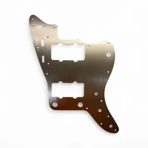 New Fender Jazzmaster Electric Guitar Brushed Gold Aluminum Replacement Scratch Plate Pickguard