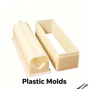DIY Sushi Making Kit 3PCS, Sushi Roll Mold Set with Multiple Shapes, Onigiri Maker Tool, Non-Stick Rice Ball Press for Beginners, Perfect for Homemade Sushi, Bento, Party, Family Meals, Kitchen Gadget for Japanese Food Lovers