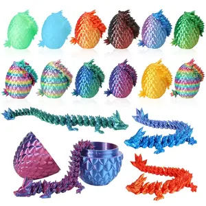 3D Printed Dragon Eggs with Dragon Inside, Easter Egg Stuffers, Articulated Dragon Fidget Toy for Kids Boys Girls, Mystery Dragon Eggs for Boys Girls Birthday Gifts