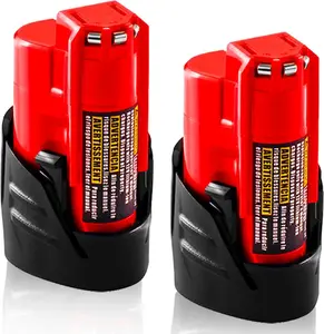 2 Pack 3.0Ah Replacement Battery for Milwaukee M12 Battery 12V Lithium Ion Battery Milwaukee 12V Tools / Heated Jacket  Cordless Power Tools milwaukee battery milwaukee m18 Milwaukee