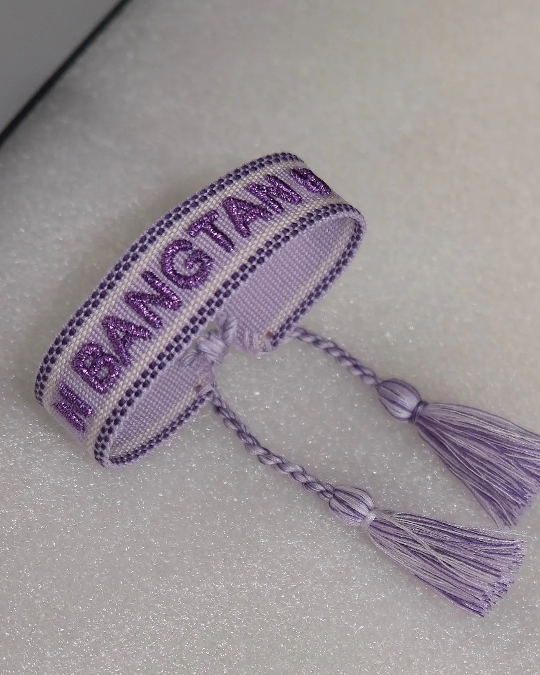 Bangtan Glitter Embroidery Friendship Bracelet