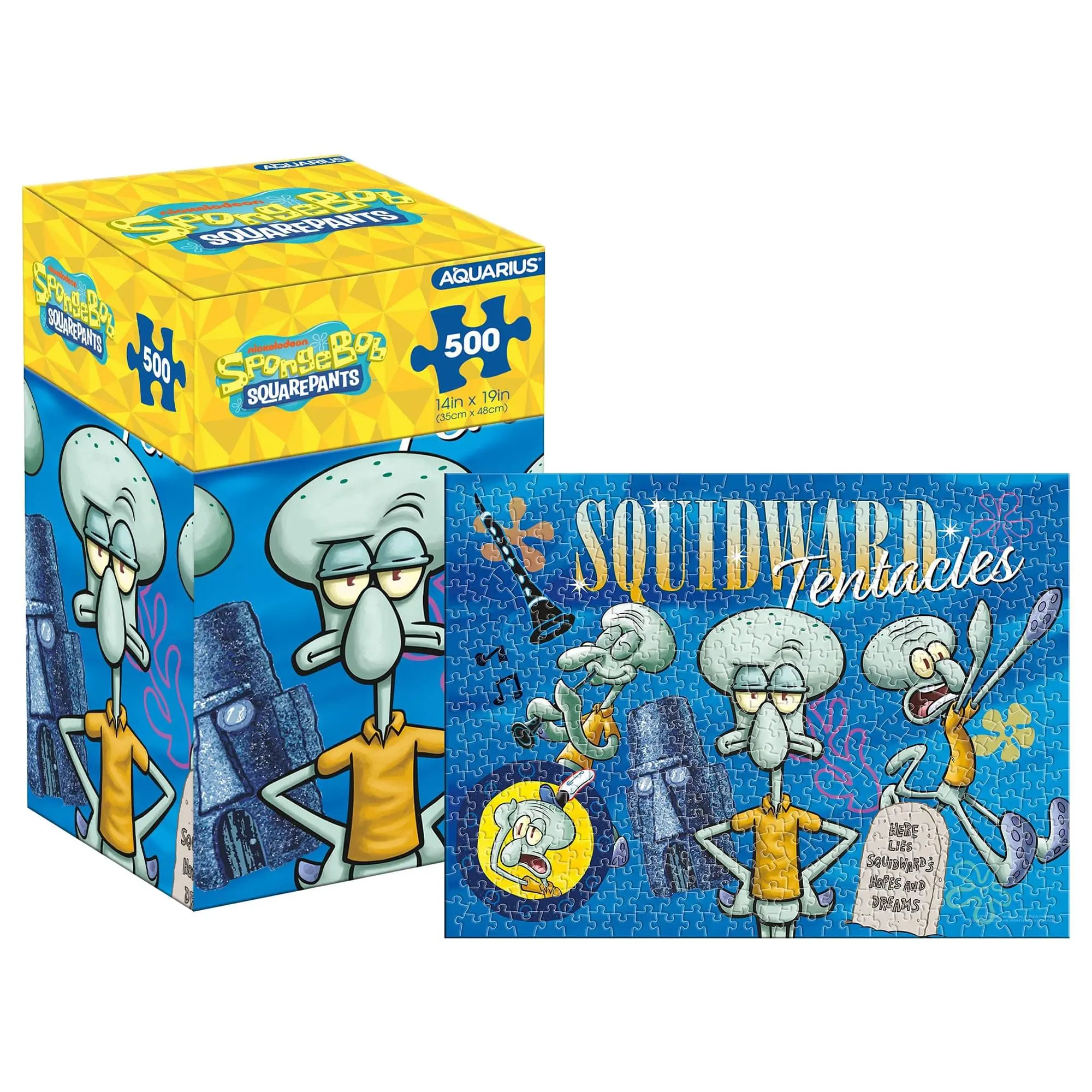SpongeBob SquarePants Squidward 500-Piece Jigsaw Puzzle Kit, Vertical Box, Holidays Great Gift for 12 Years Above