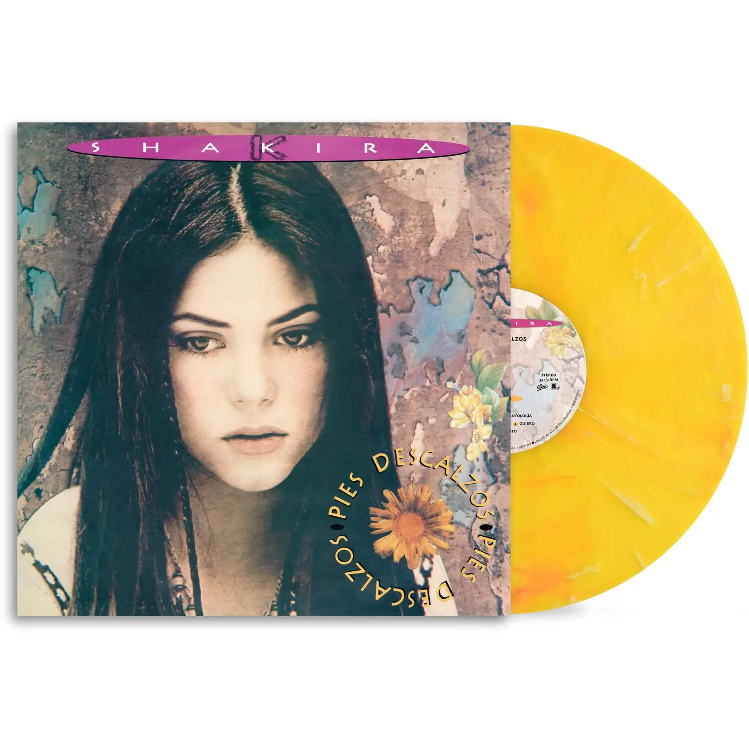 Shakira - Pies Descalzos  [VINYL RECORD - LP] Colored Vinyl, Red, Yellow, Anniversary Ed