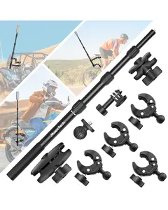 Maectech Motorcycle Camera Mount for Insta360 X5/X4/X3 for GoPro Handlebar Mount for DJI Osmo Action Bike Mount for Insta360 X5 Accessories