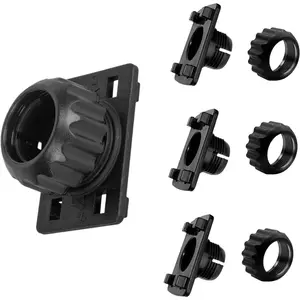 4PCS Tightening Nut with 4-Button Lock Replacement – 17mm Ball Joint Mount Socket for CarPlay Screen, Phone Holder, Backup Camera, GPS & Auto Stereo