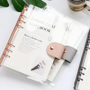 Simple and beautiful, transparent loose-leaf book, exquisite hand account book, loose-leaf replacement core, horizontal line, inner page removable, Office Stationery Supplies