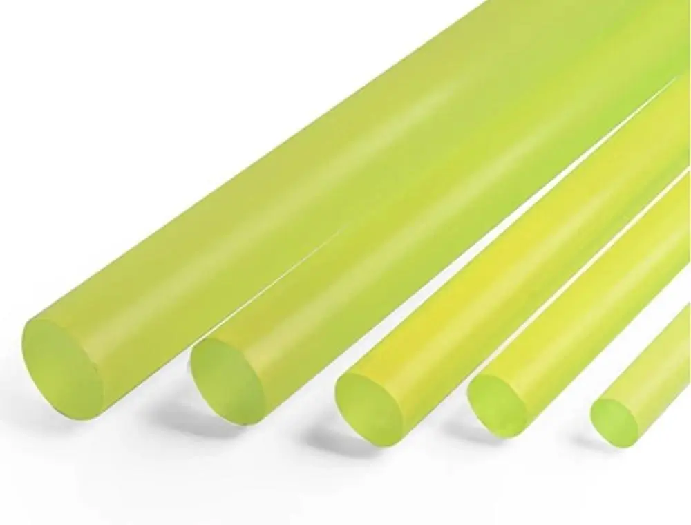 Nylon rod 2000mm Length PU Nylon Rods Sticks Translucent Yellow Elastic Polyurethane Round Rod Diameter 1mm-10mm Shock Absorbing Seals Stick for DIY Processing (Size : Dia1mm)