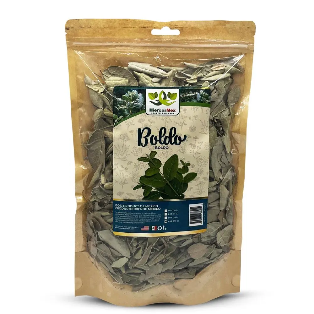 Hierbasmex - 4oz Boldo Leaves Organic Herbal Tea Beverage imported from Mexico