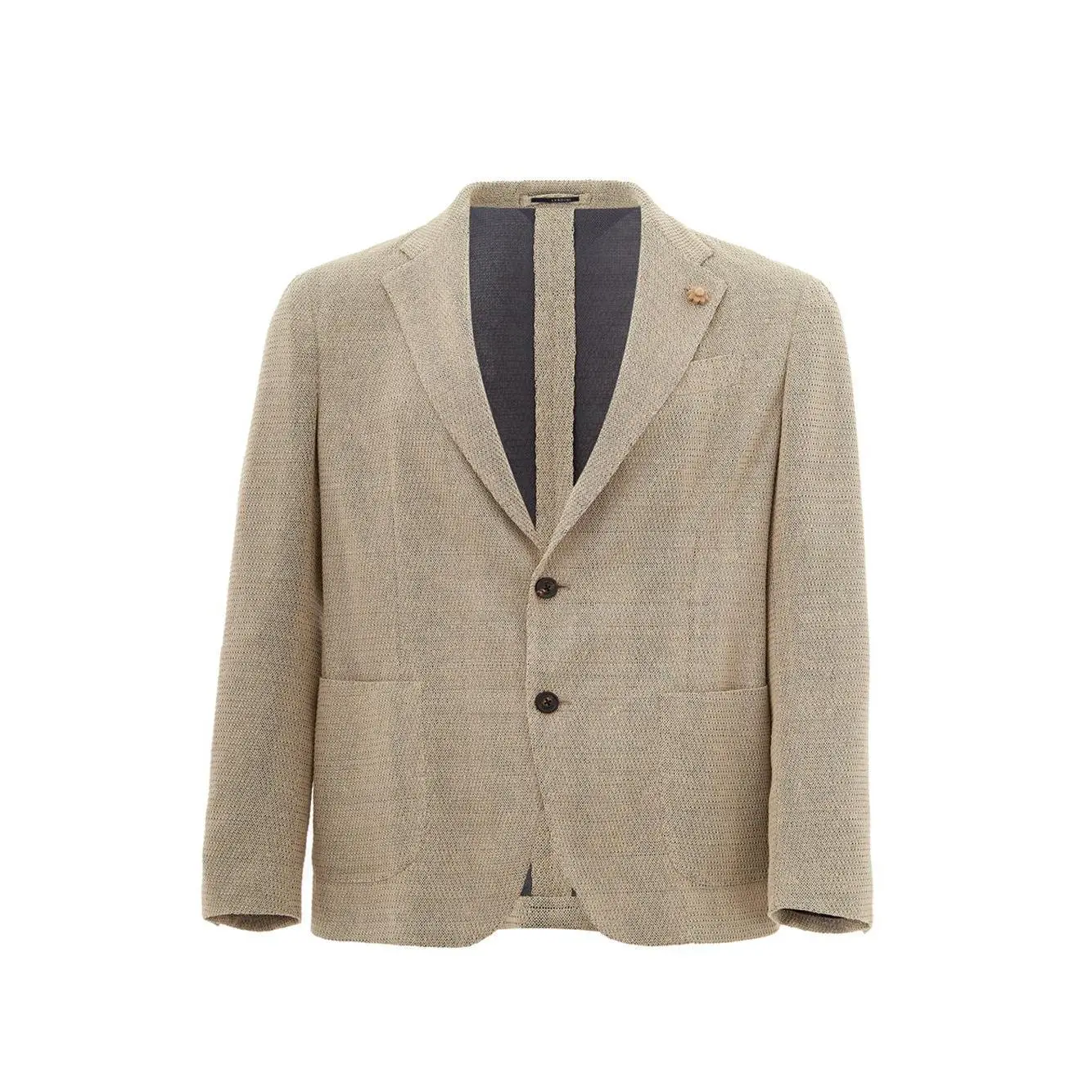 Lardini Beige Linen Deconstructed Jacket