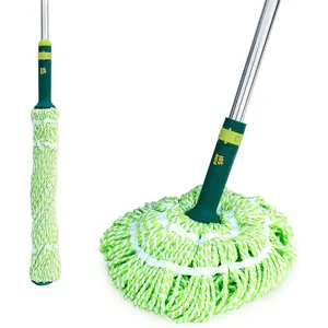 Microfiber Mop Self Wringing – Easy Squeeze Twist for Wet Mopping| Tool for Tile, Linoleum, Laminate Floors| Extendable Handle