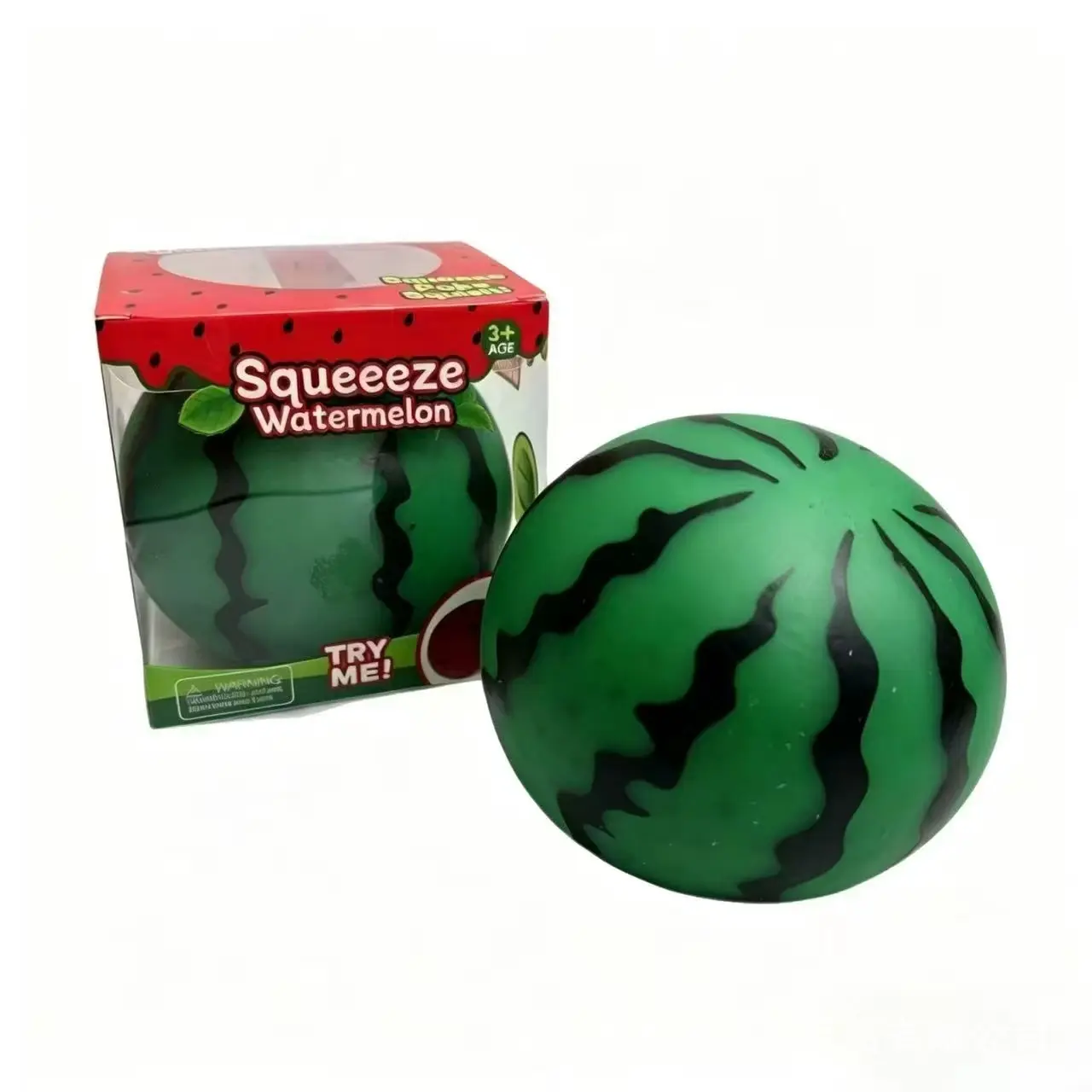 Jumbo Watermelon Fidget Squeeze Toy, Realistic Watermelon Shaped Squishy with Gift Box, Soft Anxiety Relief Desk Toy for Teens Adults & Kids Party Gift