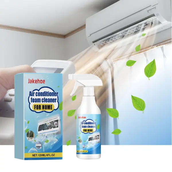 Jakehoe Foam Air Conditioner Cleaner, Musty Odor Eliminator, Deep Dirt Remover for Indoor & Outdoor AC Coils, Home Air Refresher (Home Supplies, Household Cleaner)