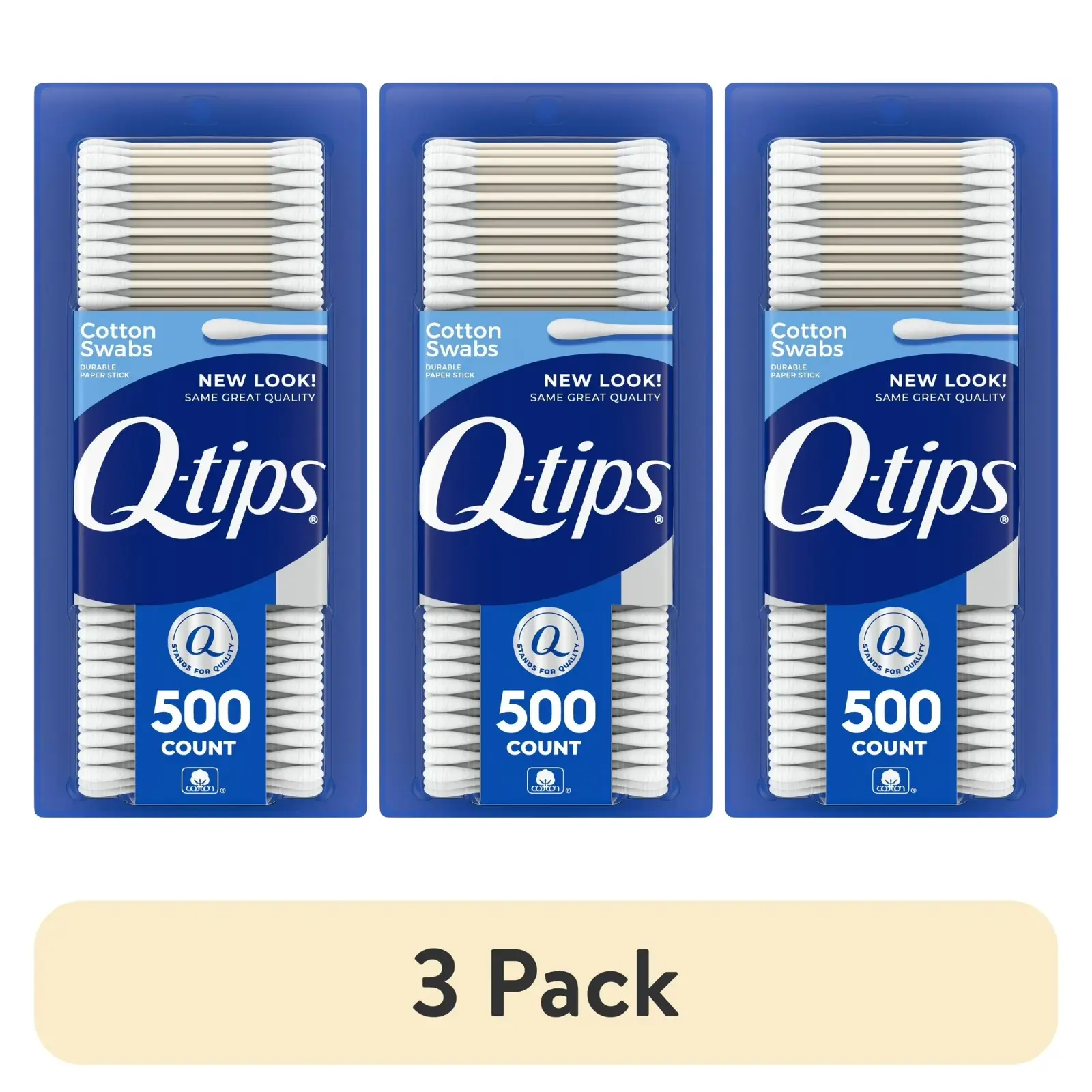 Q-tips Cotton Swabs For Hygiene and Beauty Care Original Cotton Swabs Made With 100% Cotton 500 Count Pointed Makeup Applicator Pack lip stain buds