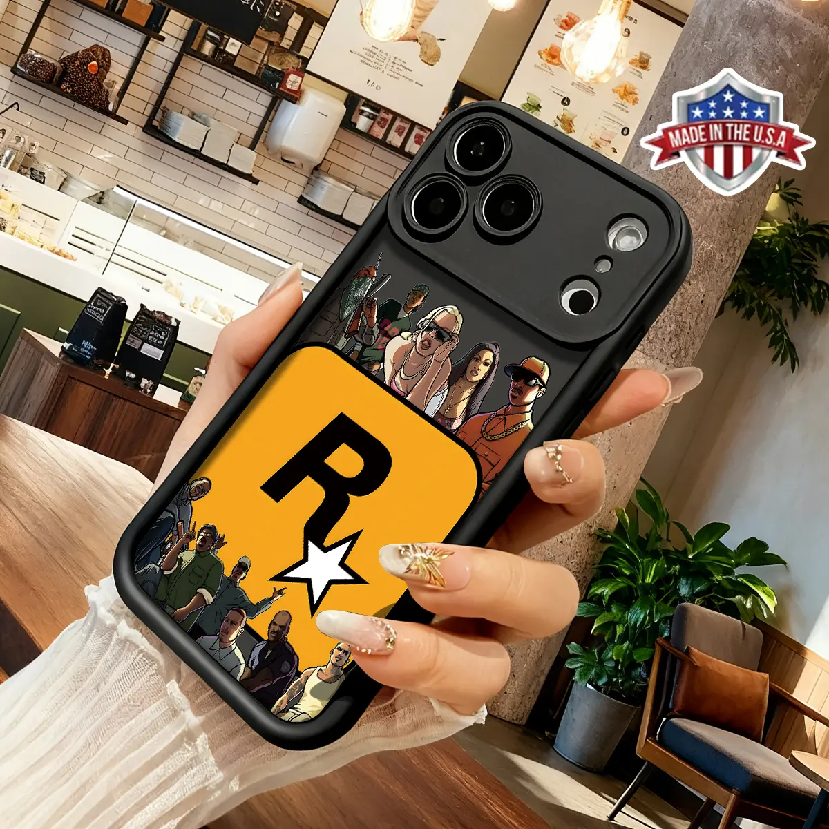 Cool Rockstar Style Phone Case for iPhone 17 16 15 14 Pro Max 13 12 11 XR XS Plus Shockproof Anti Scratch Protective Slim TPU Cover,promax