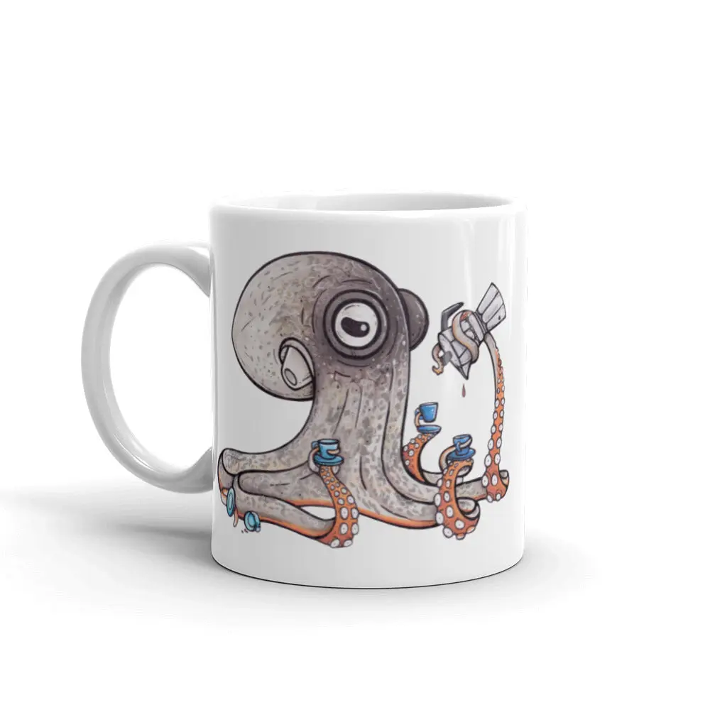 Quad Shot Quinn Ceramic Gloomy Octopus Mug