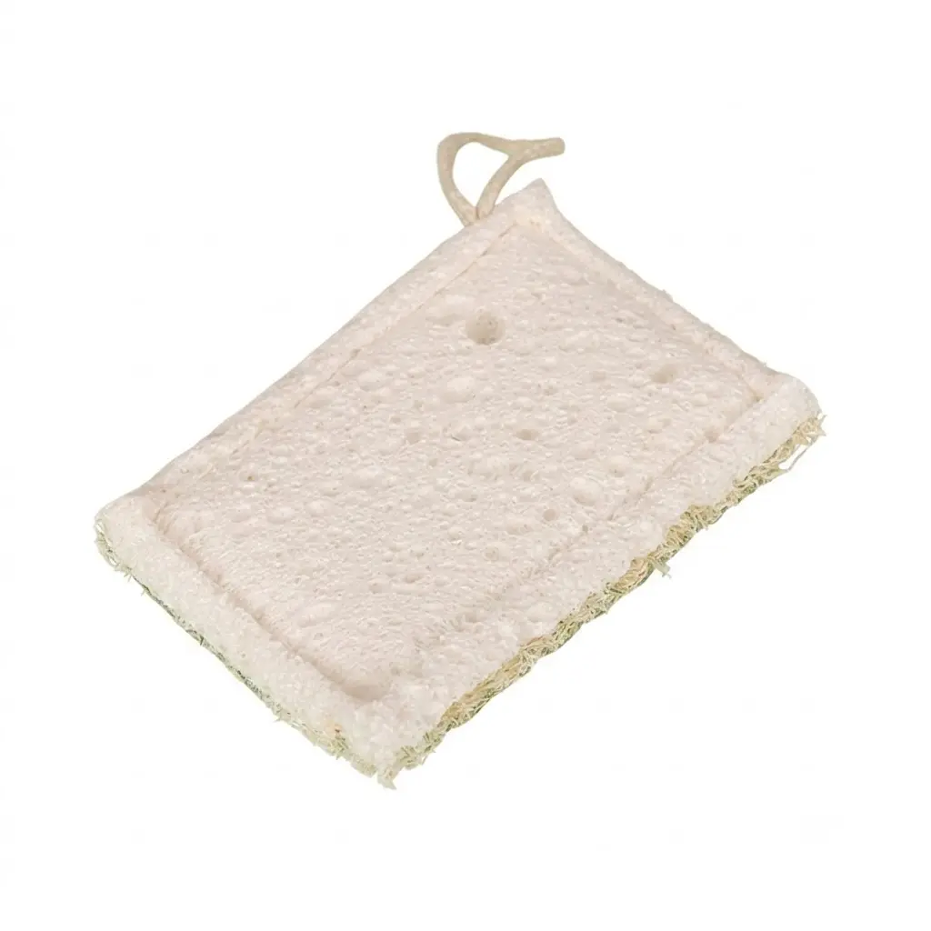 Natural Loofah Sponges for Dishes, Cellulose & Cotton Crafted Kitchen Sponges