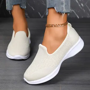 Soft Sole Square-Toe Slip-On Walking Shoes Summer Unisex Lightweight