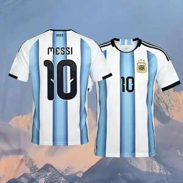 Soccer Jersey Shirt – Free Matching Shorts Included-2026 Argentina Team Messi 10 Short sleeve Soccer jersey