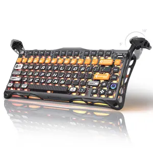 GravaStar Mercury K1 Pro – CyberFlare Wireless Mechanical Gaming Keyboard, 75% Layout RGB Custom Keyboard, Aluminum Alloy Matte Black Frame with Phoenix-Inspired Keycaps, Hot-Swappable Linear Switches