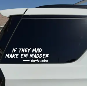 If they mad make em madder - Young Dolph Vinyl Sticker Quality Vinyl Stickers Available in Many Colors and Sizes - Car Stickers