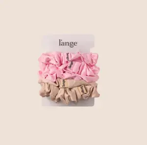 L'ANGE HAIR Satin Scrunchies - 5-Piece Unisex Elastic Ponytail Hair Ties, Ponytail Accessories, Soft for Reducing Frizz, Prevents Creasing, Ideal for Medium to Long Lengths